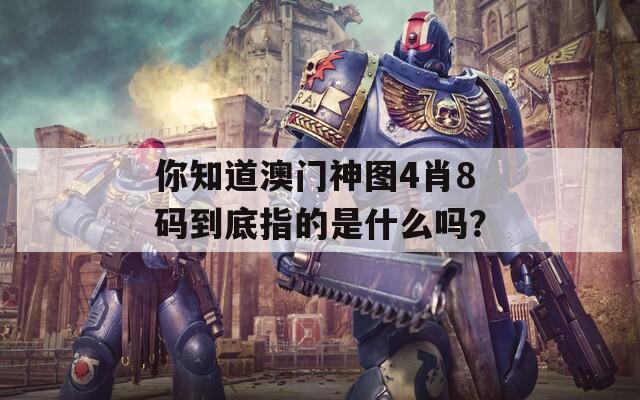 你知道澳门神图4肖8码到底指的是什么吗？