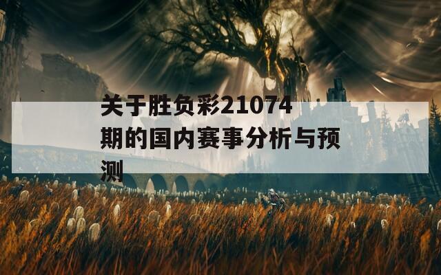 关于胜负彩21074期的国内赛事分析与预测